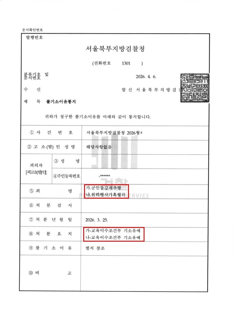 불기소이유서